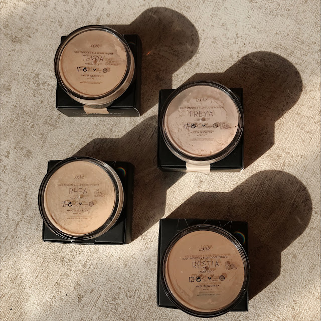 review loose powder looke, bedak tabur untuk kulit berminyak, bedak untuk kulit berminyak, holy smooth and blur loose powder, bedak Looke, bedak tabur looke
